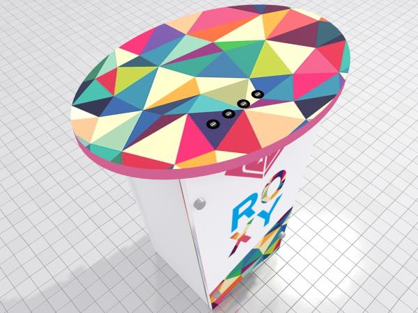 LTK-1001 Pedestal with MOD-225 Charging Station and Graphics Option -- Request Price